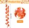 12-Pack 7.9FT Artificial Maple Leaf Garland – 30 Leaves per Garland, Autumn Fall Foliage Decorations for Home, Garden, Fireplace, Porch, Thanksgiving, Wedding, Indoor & Outdoor (Orange)